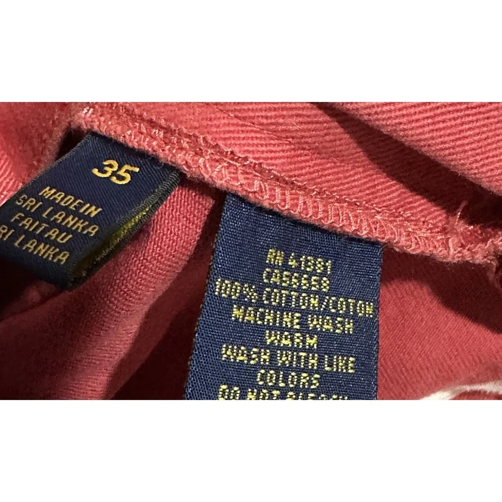 Polo Ralph Lauren Shorts Men 35 Reddish Pink Chino Golf Shorts - Picture 3 of 10